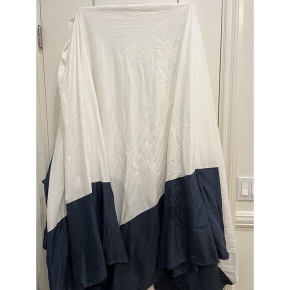 Calvin Klein California King Bed Skirt Blue 100% Combed Cotton 14” Drop - Picture 1 of 10